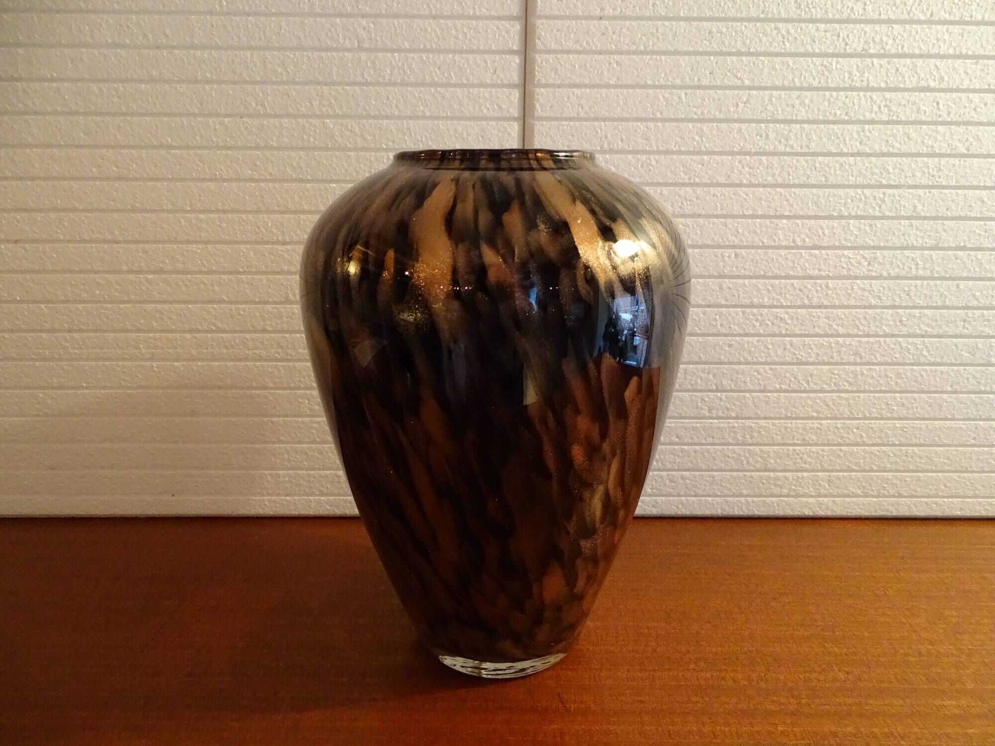 Murano glass vase with gold powder - Avventurina Vincenzo Nazon - 24.5 cm