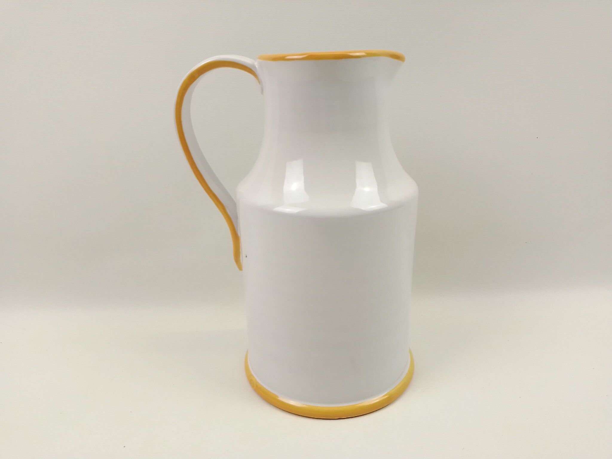 Ceramic jug deco fruit and multicolored leaves 25 cm