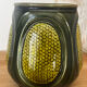 Pot ou cache pot Majolica Sarreguemines barbotine émaillée verte