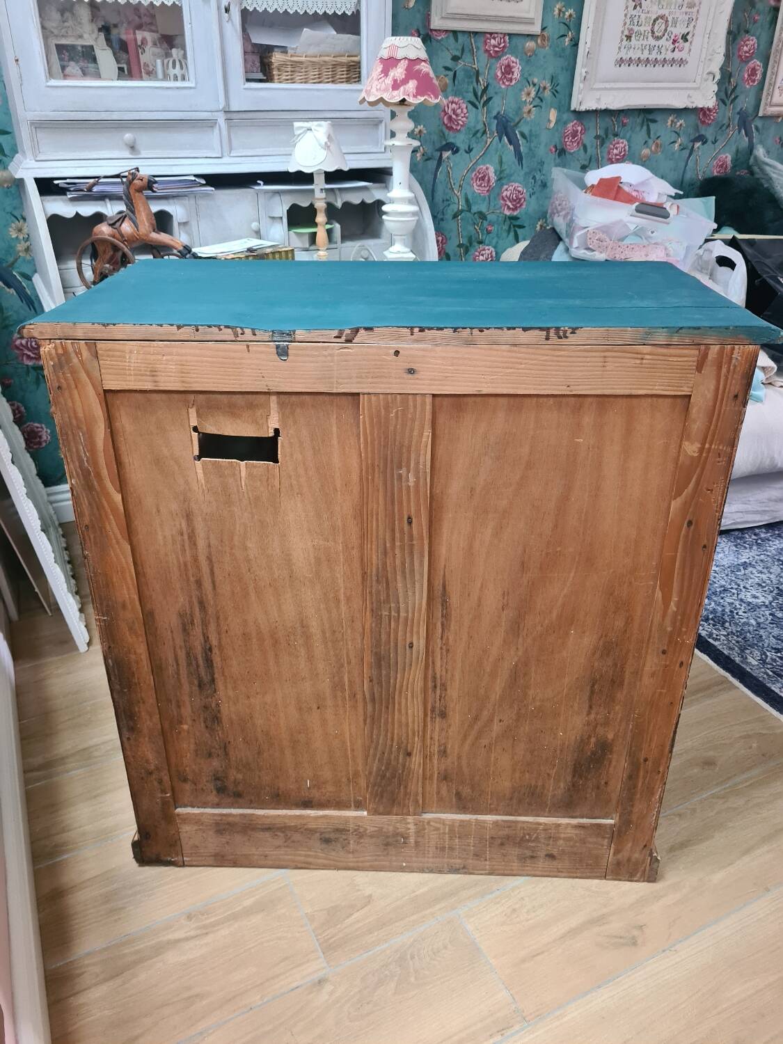 Small antique chest of drawers in fir