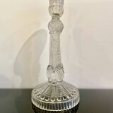 Bougeoir en verre moulé