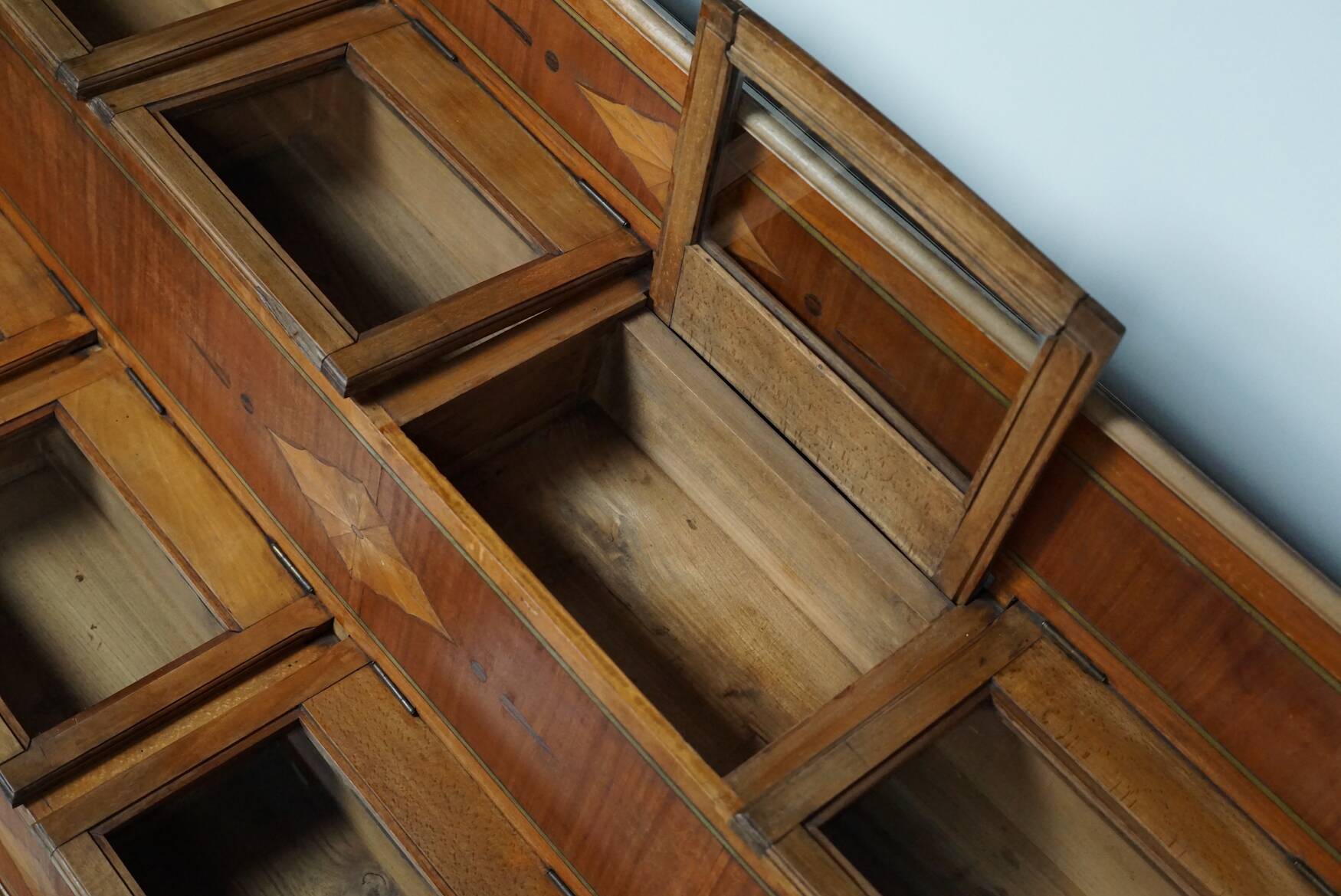 Large Dutch Beech Haberdashery Shop Cabinet, 1920s/30s