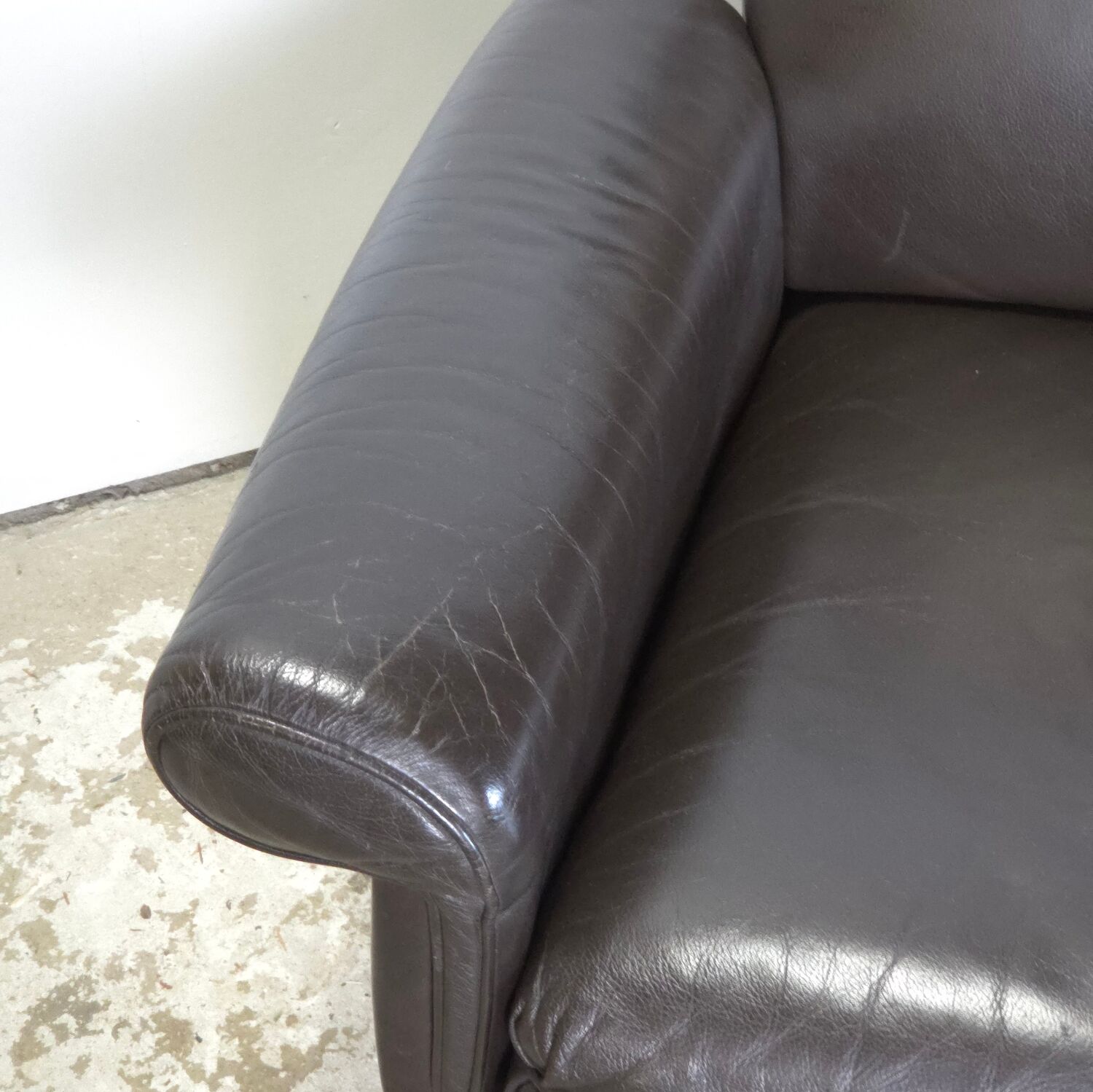 De Sede DS-31 vintage 1960s design leather 3-seater sofa