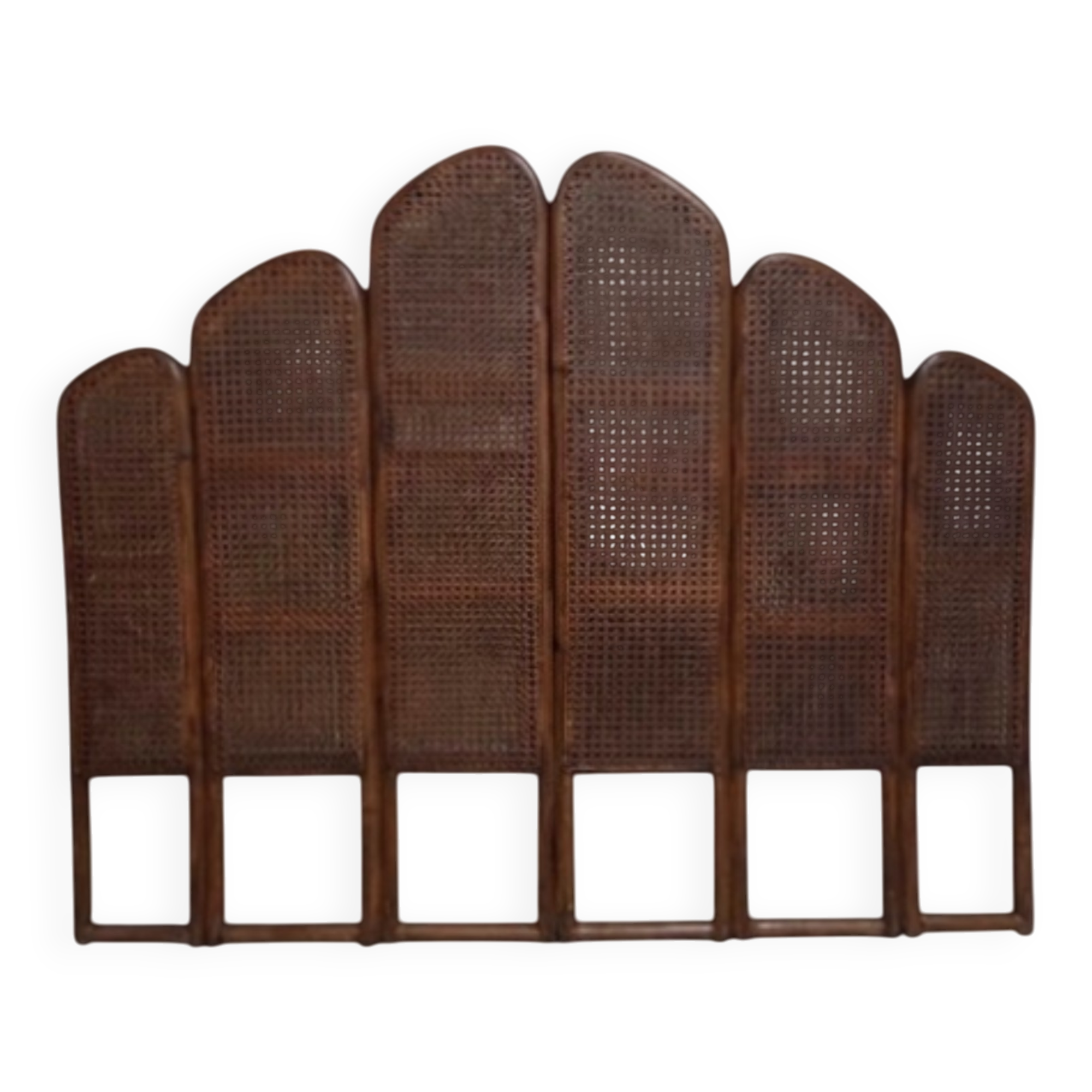 Vintage bamboo cane headboard