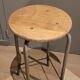 High workshop stool in wood and metal
