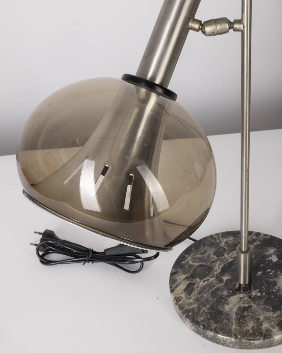 Vintage 50's table lamp in marble and perspex design lamter milano