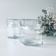 Pots en verre hermétique forme hexagonale