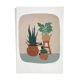 Illustration à la gouache "Le chat et ses plantes"
