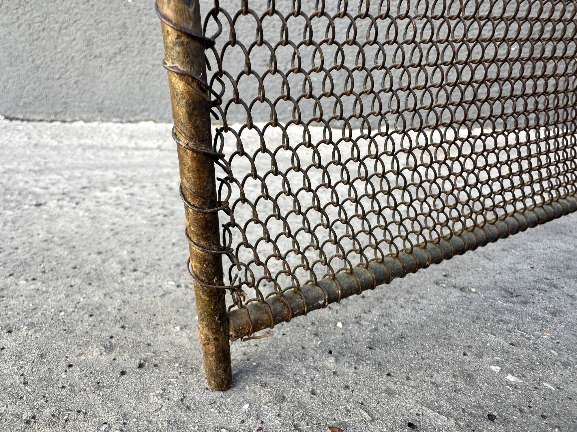 Antique fireplace screen from the 19th century, Napoleon III spark guard.