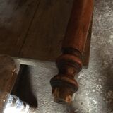 Beech and poplar table with drawer