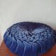 Round pleated velvet cushion