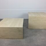Travertine coffee table set, sofa tips