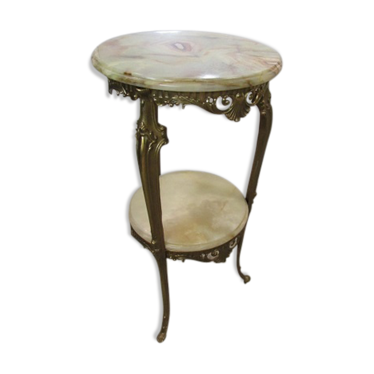 Tripod bronze side table