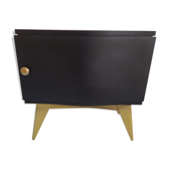 Black and gold gold vintage bedside nightstand