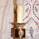 2 old brass wall sconces