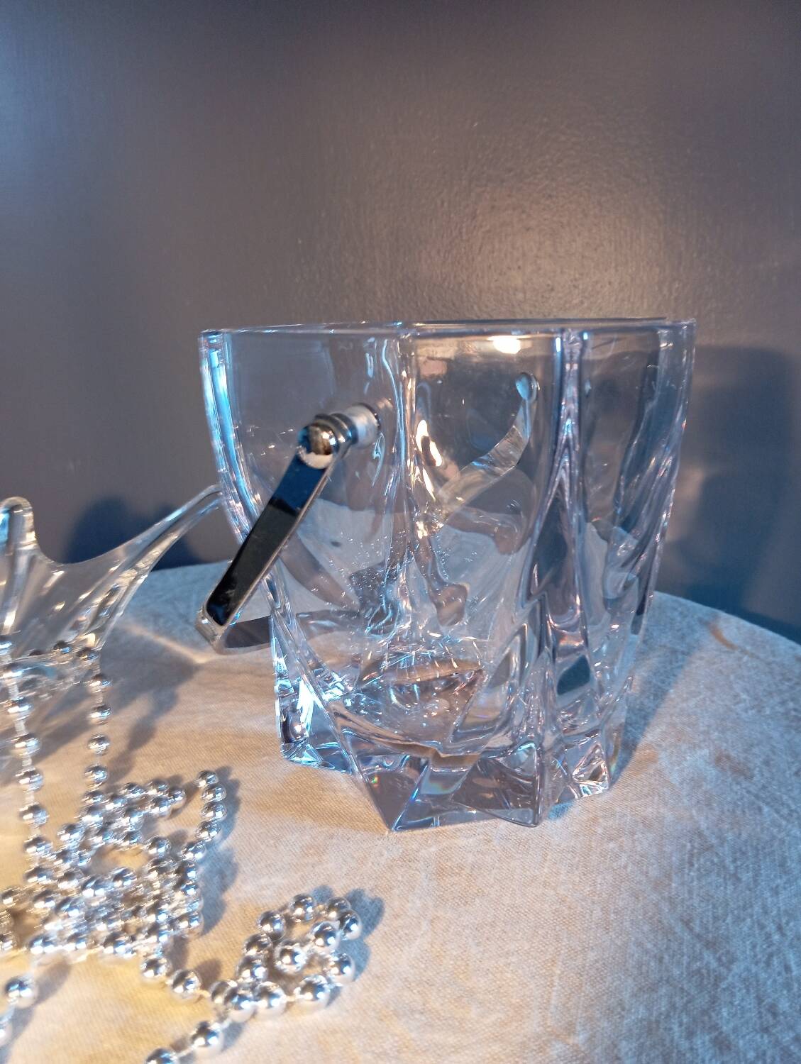 Crystal ice bucket from Sèvres, France
