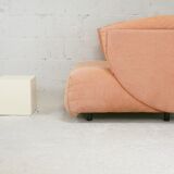 Armchair Ligne Roset, pastel orange color, France, circa 1990