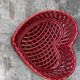 Heart-shaped woven ceramic basket/empty pocket Vallauris 50's