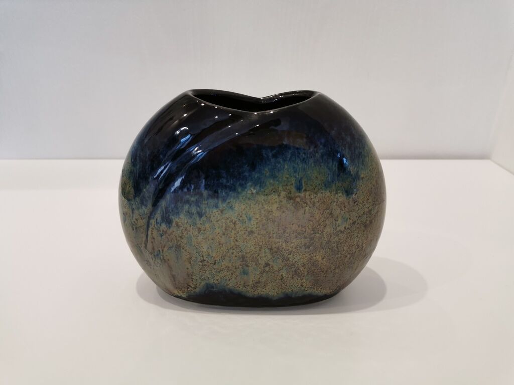 Vase West Germany BAY, 70s glazed ceramic