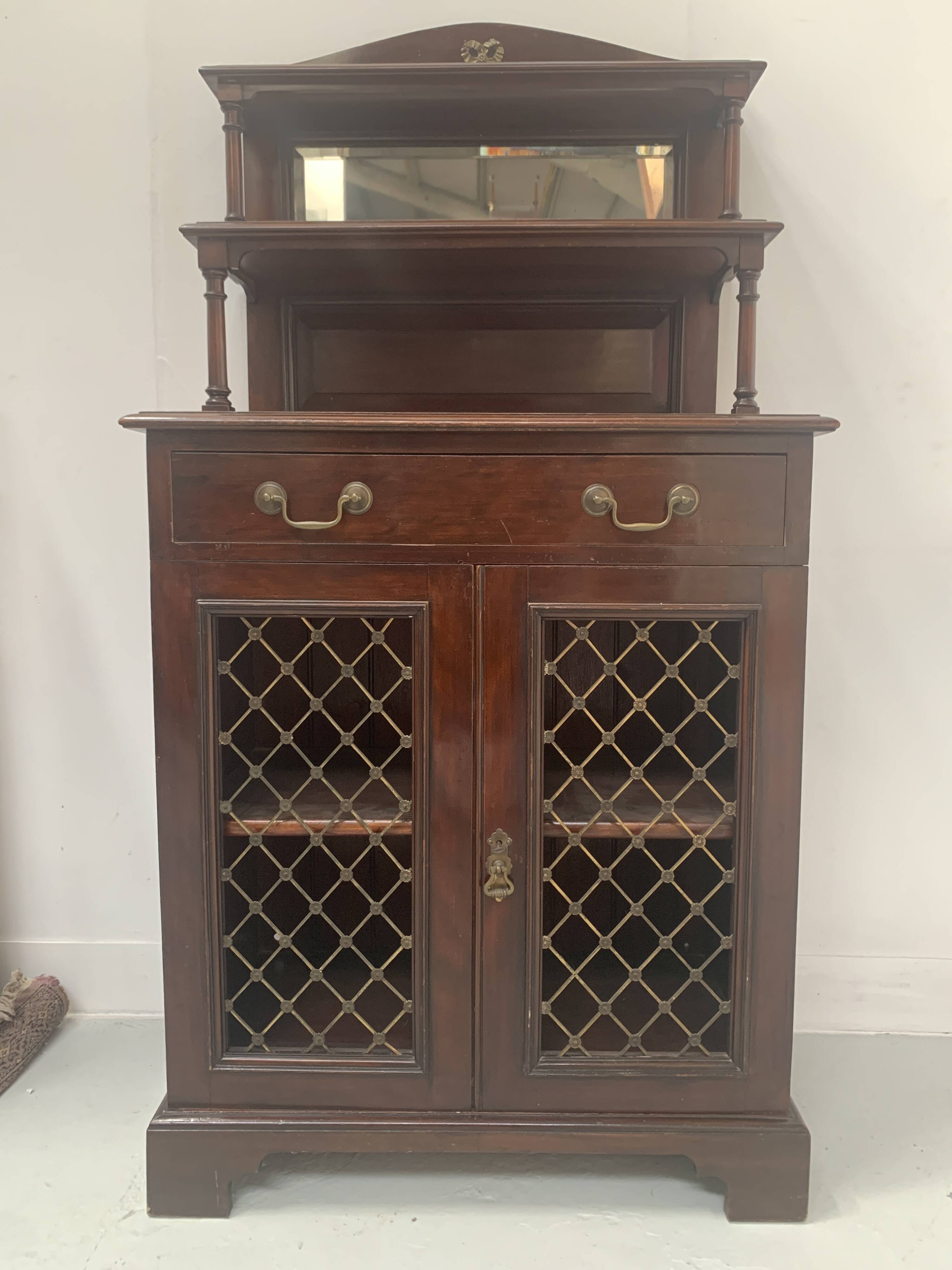 19th century Empire style mahogany serving trolley