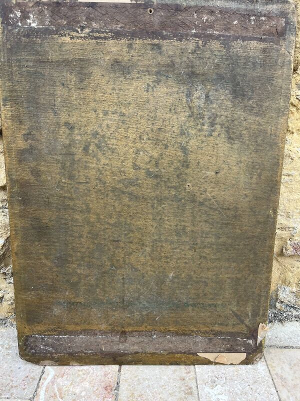 Ancien tableau floral – bouquet de chrysanthèmes – peinture sur panneau