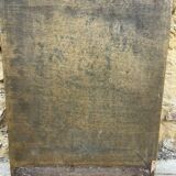 Old floral painting – bouquet of chrysanthemums – panel painting