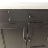 Antique black solid wood sideboard