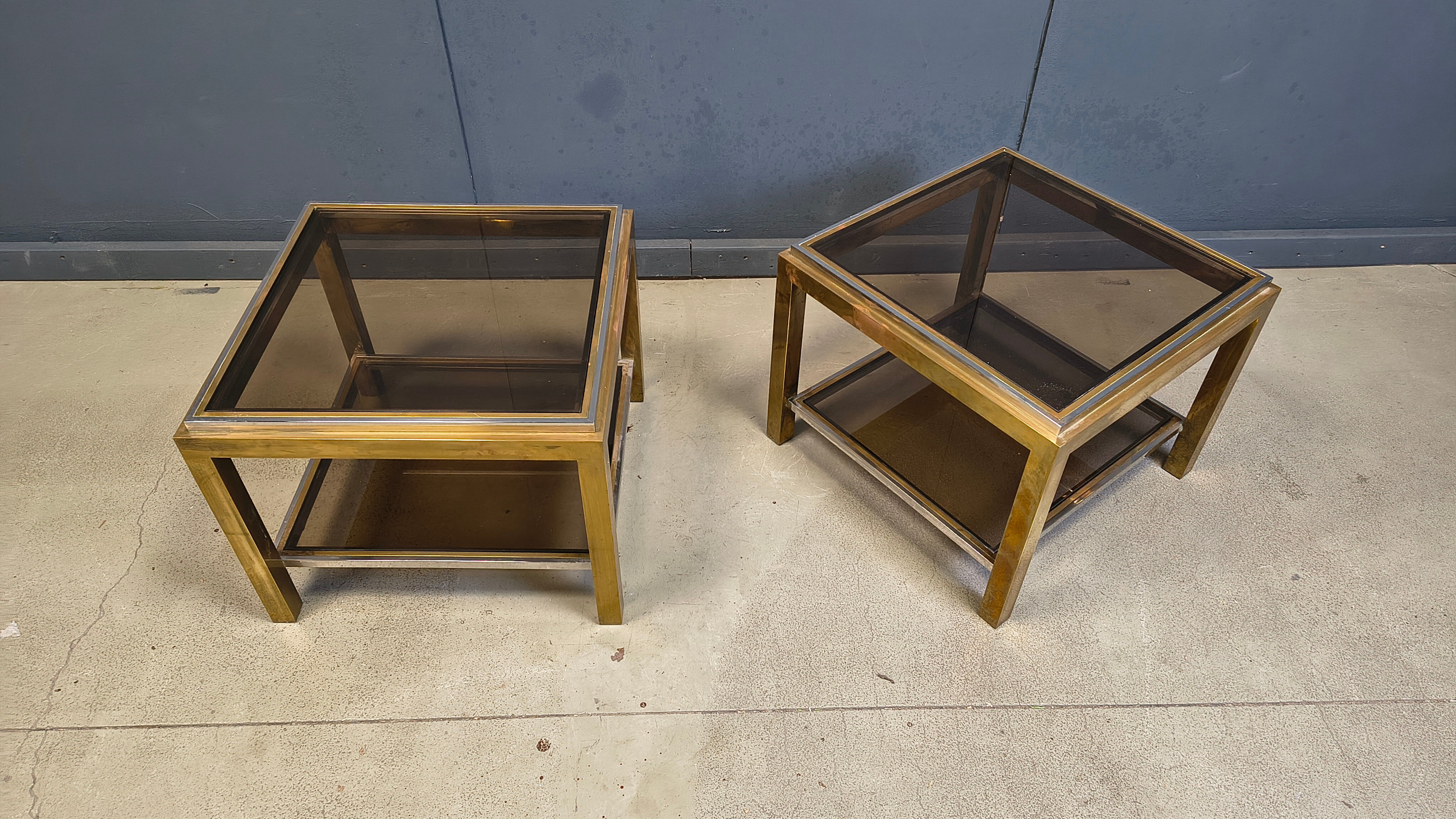 Pair of side tables by Jean Charles, 1970s