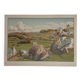 Lithograph by Henri Rivière Aspects of Nature - Le Vallon