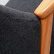 1950s armchair in anthracite velour, completly restored