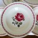 6 vintage Badonviller soup plates, Germaine model 220635