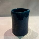 Blue ceramic milk jug