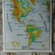 Ancienne carte scolaire  Vidal Lablache  Continent américain physique et politique