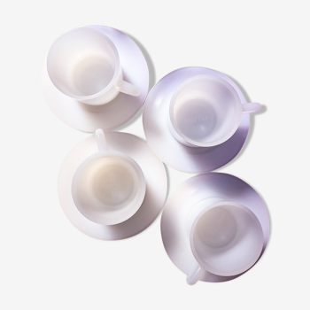 White opaline coffee service