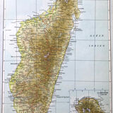 Ancient map of Madagascar 1962