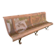 Banc de jardin de style industriel français en métal forgé