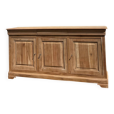Enfilade / antique buffet in solid raw wood with 3 drawers.
