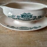 Old saucière terre de fer - earthenware Longchamp "Lutèce"