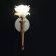 Wall apply torch torch brass tulip pink flower light empire pine cone