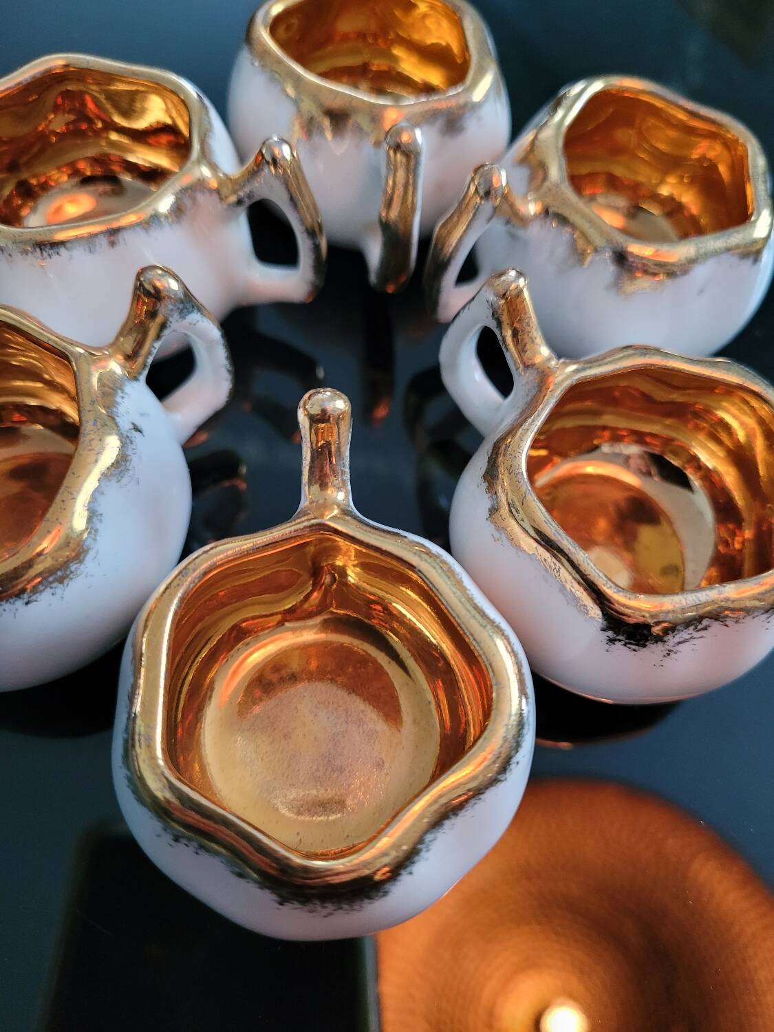 6 old porcelain coffee cups