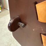 Vintage teak and leather armchair design Angel Pazmino brand Ecuador vintage 1960