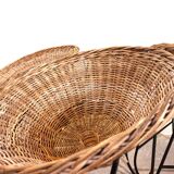 Set of 4 rattan pod chairs 60s