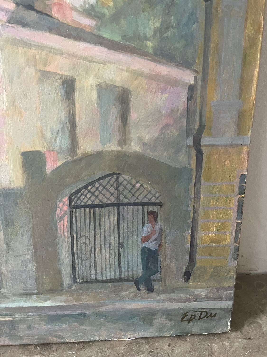 "The Tishashev House – Opochka" signed A. A. Yeremin