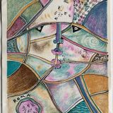 Lithographie originale de Bona, 1990, impression Michel Cassé