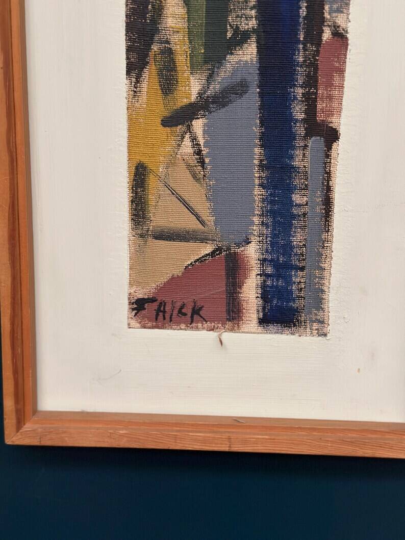 Original Vintage Swedish Oil on Panel – “Blossoms” by Gösta Falck – Signed – Framed