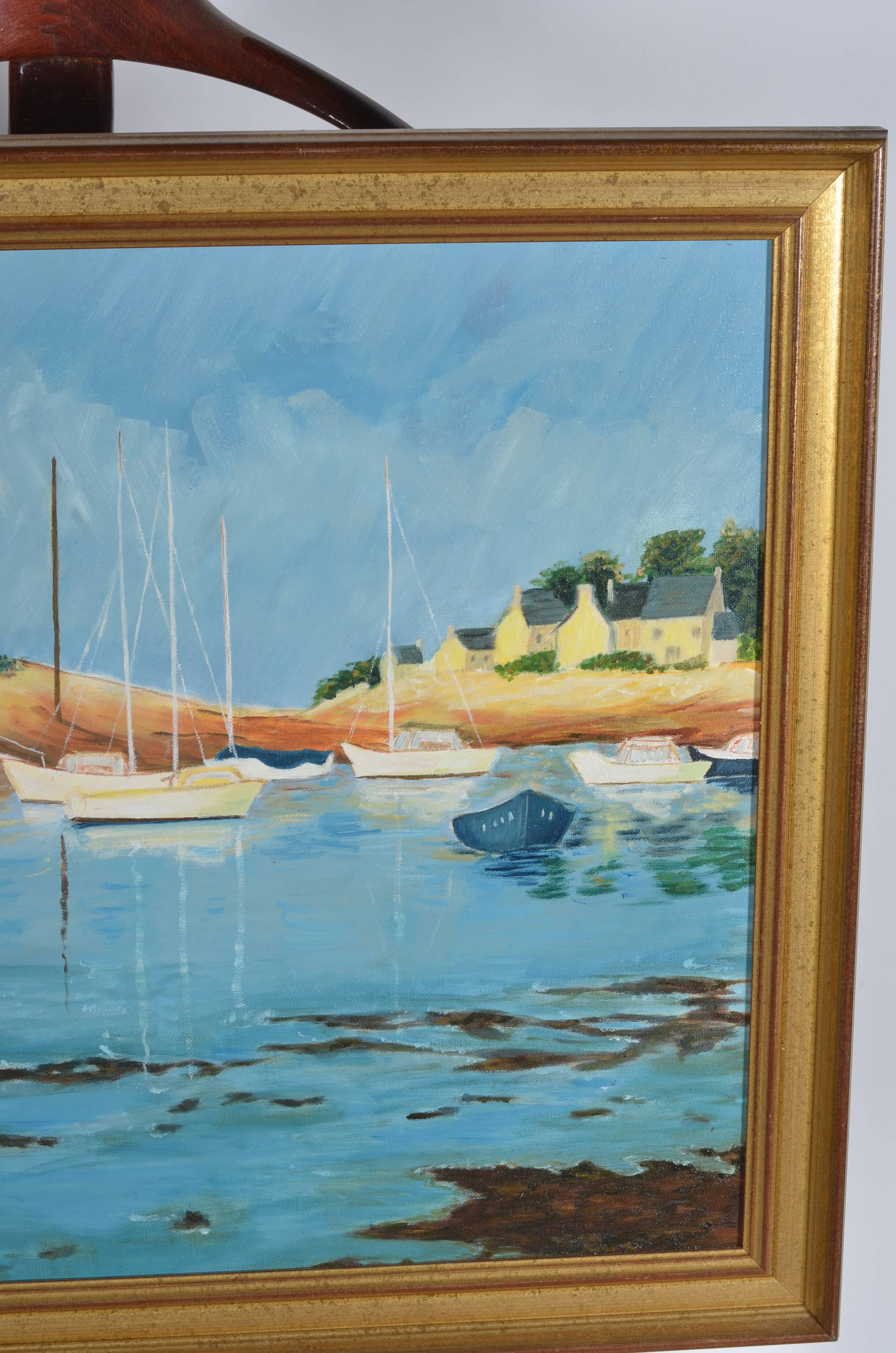 Oil on marine canvas