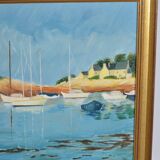 Oil on marine canvas