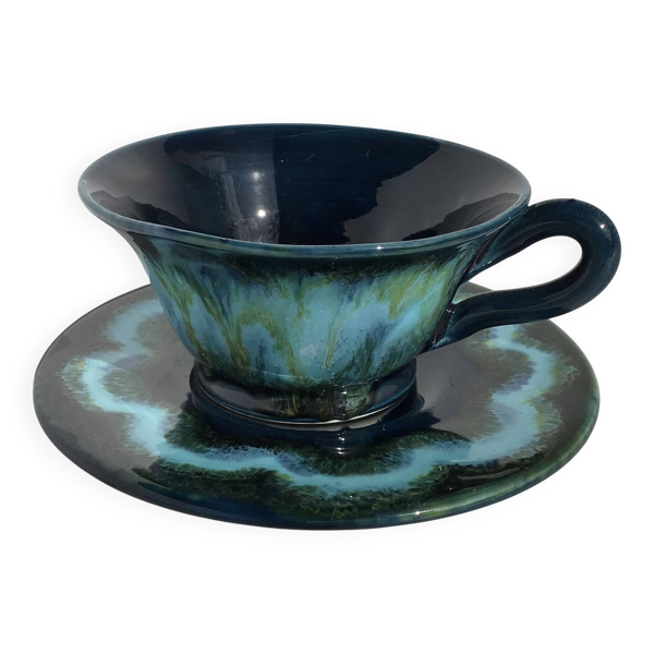 Tasse à thé Vallauris bleu profond