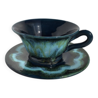 Deep blue Vallauris teacup