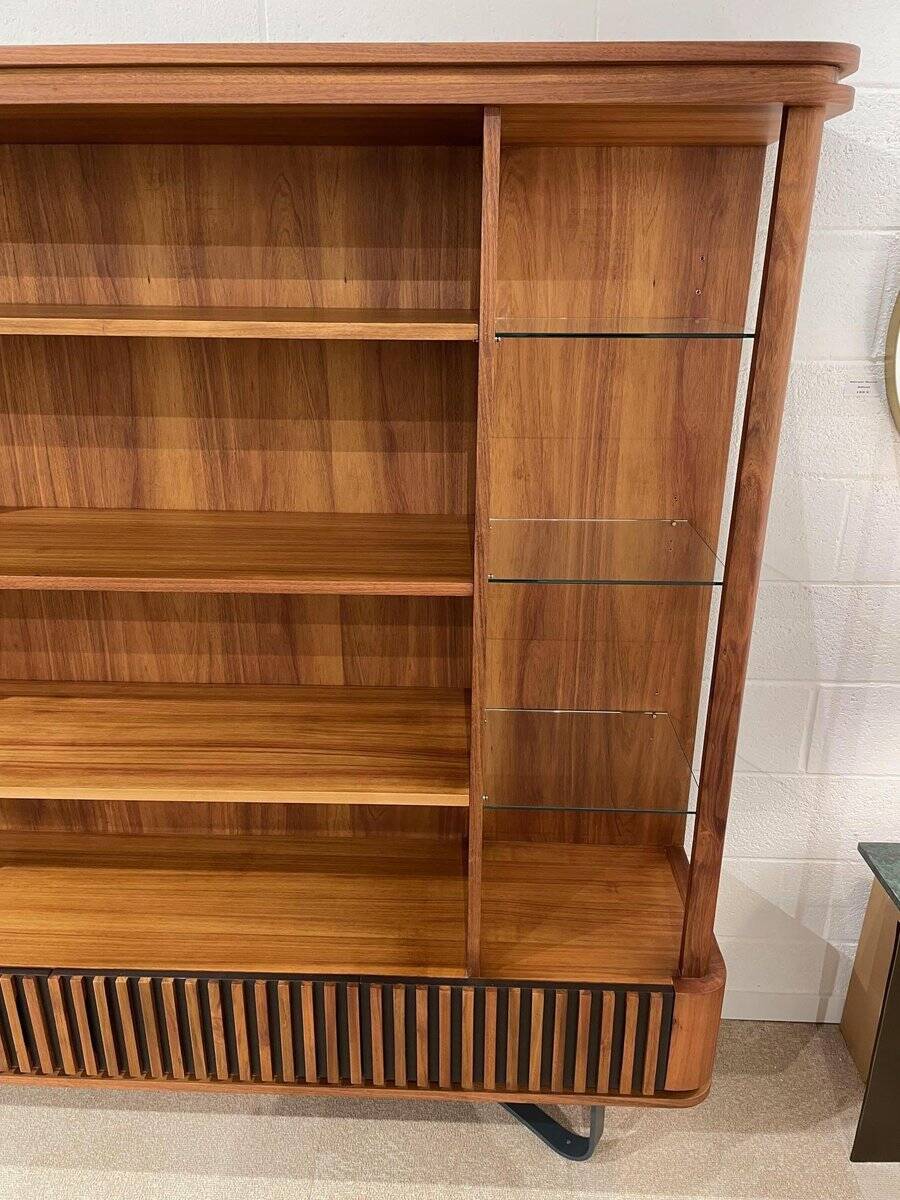 Wooden and Metal Bookcase